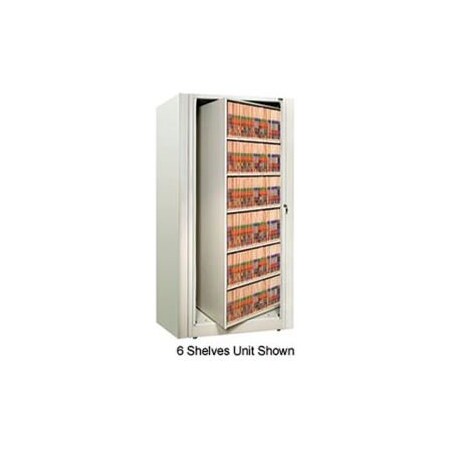 Datum Filing Systems Rotary File Cabinet Starter Unit, Legal, 3 Shelves, Bone White XLG-S4-T15
